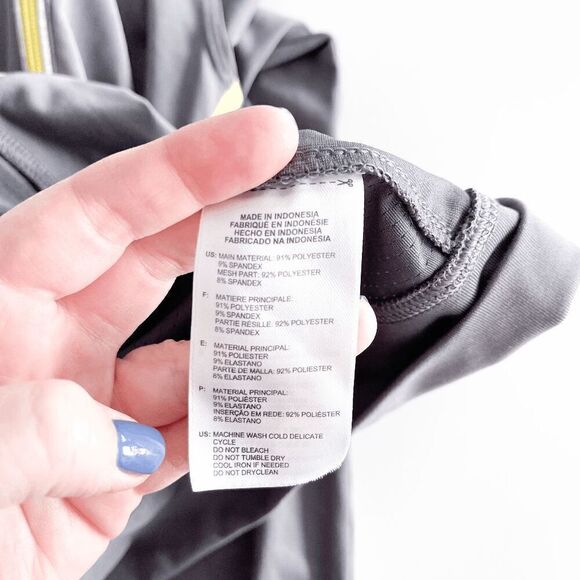 Adidas Climalite Men's Full Zip Track Activewear Jacket Gray Yellow Large - Picture 4 of 7